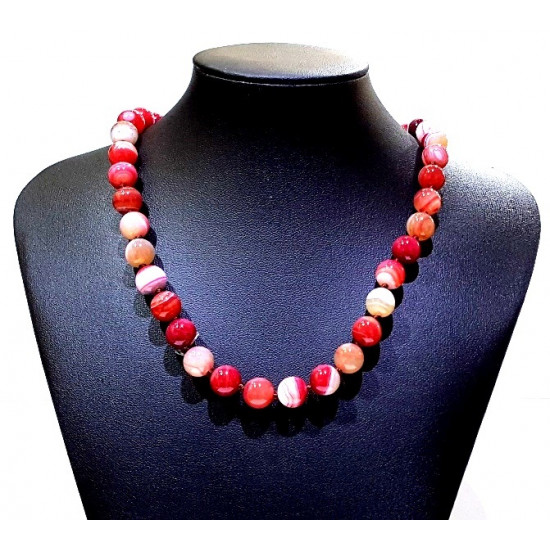 red agate necklace 10mm