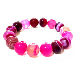 Pink Agate Bracelet 12mm
