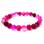 bracelet agate rose 8mm