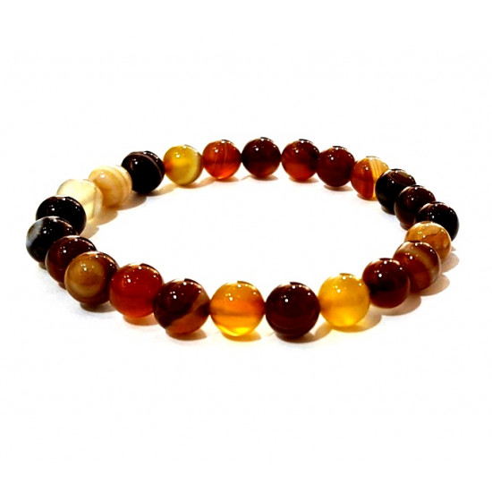 brown agate bracelet 8mm