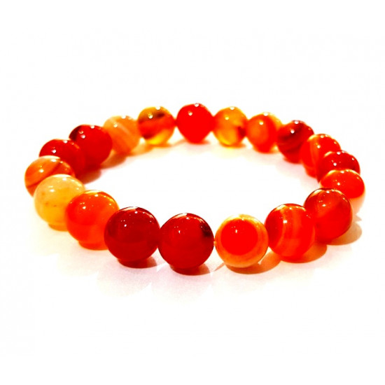 Orange Agate Bracelet 10mm