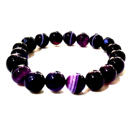 Purple Agate Bracelet 10mm
