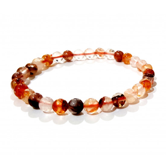 Red Hematoid Quartz Bracelet 6mm