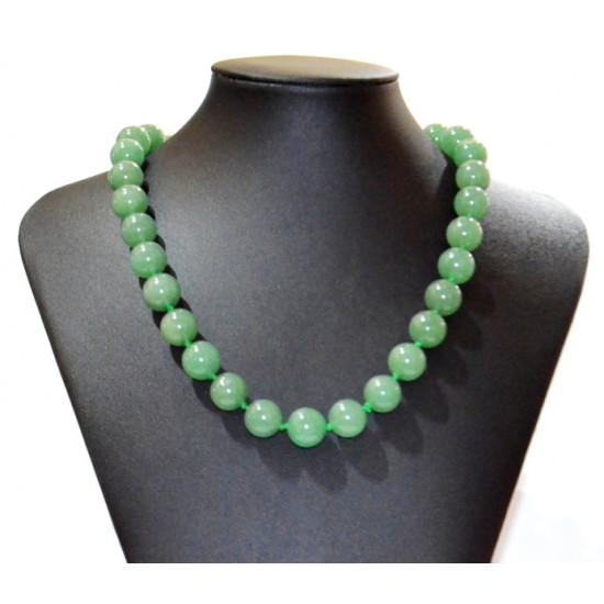 green aventurine necklace 12mm