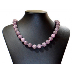 lepidolite necklace 12mm