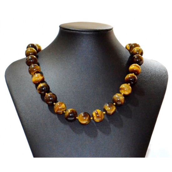 tiger eye necklace 14mm