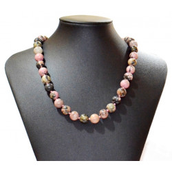 rhodonite necklace 10mm