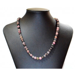 rhodonite necklace 6mm