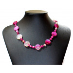 pink agate necklace
