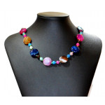 multicolored agate necklace