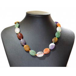 oval multi-stone necklace