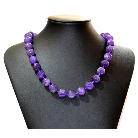 amethyst necklace 10mm