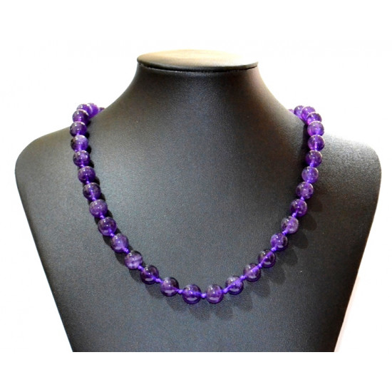 amethyst necklace 8mm