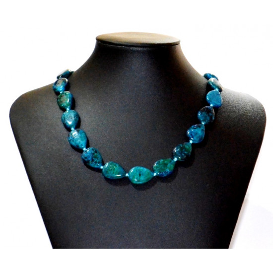 chrysocolla necklace 20mm