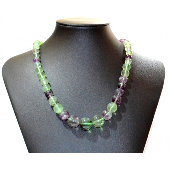 Cascading fluorite necklace 6-14mm