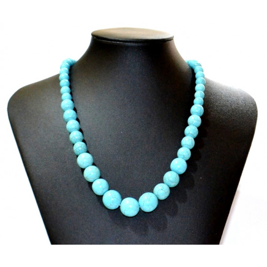 cascading turquoise necklace 6-14mm