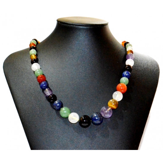 cascading multi-stone necklace 6-14mm