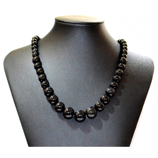 cascading rainbow obsidian necklace 6-14mm