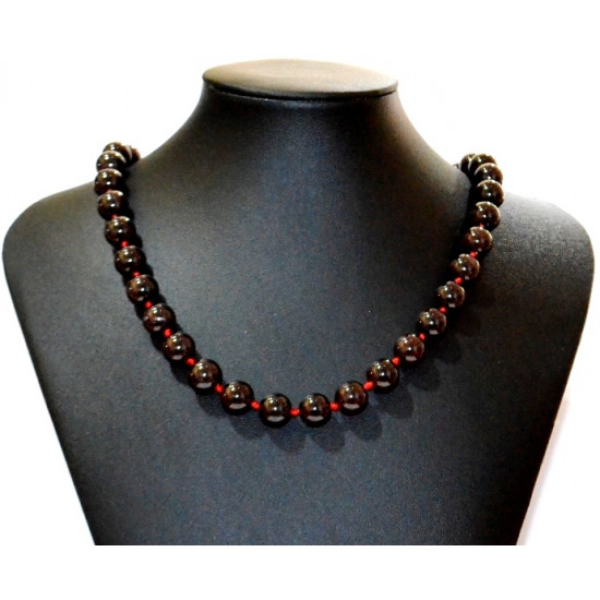 garnet necklace 12mm