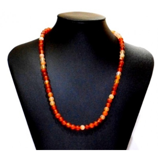 carnelian necklace 6mm