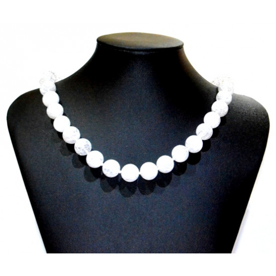 crackle quartz necklace 12mm