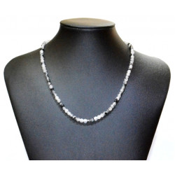 quartz and tourmaline necklace 4mm
