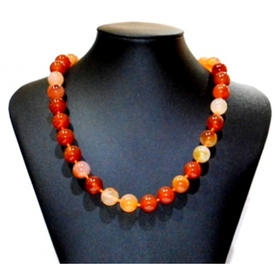 carnelian necklace 12mm
