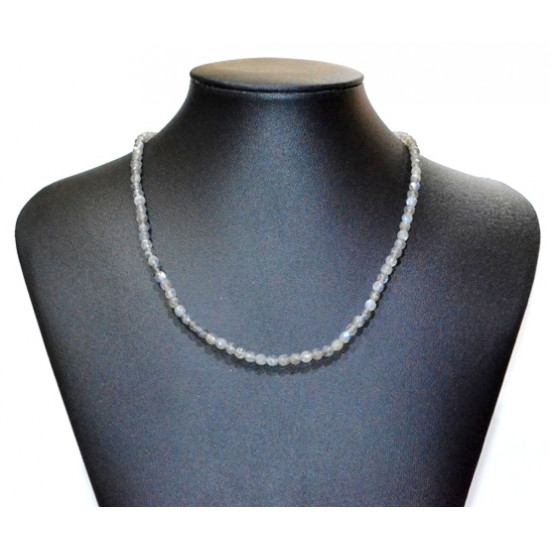 faceted labradorite necklace 4mm