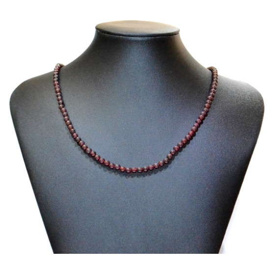 garnet necklace 4mm
