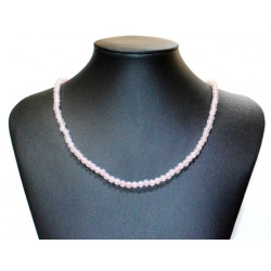 rose quartz necklace 4mm