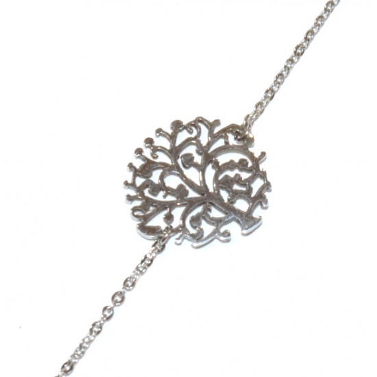 bracelet arbre de vie inox argenté