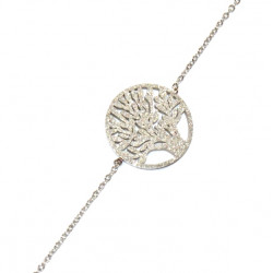 bracelet arbre de vie inox argenté