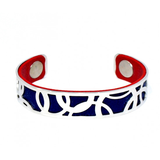 Bracelet 14mm blue / fuchsia