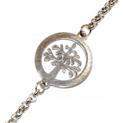 bracelet arbre de vie inox argenté