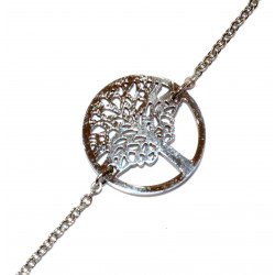 bracelet arbre de vie inox argenté