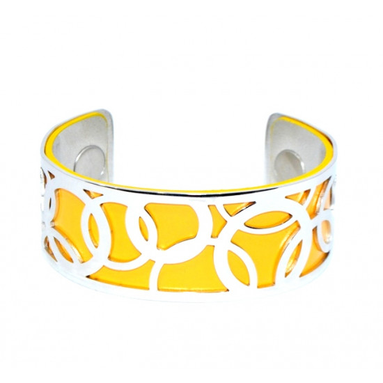 Bracelet 25mm yellow / silver