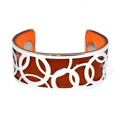 Bracelet 25mm brown / orange