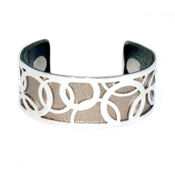 Bracelet 25mm bronze / metallic green