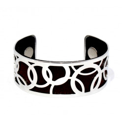 Bracelet 25mm brown / black