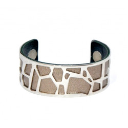 Bracelet 25mm bronze / metallic green