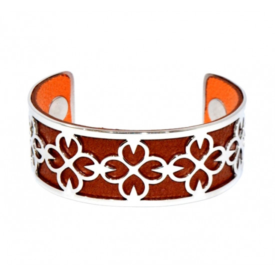 Bracelet 25mm brown / orange