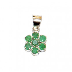 Sterling Silver Emerald Pendant PF-14
