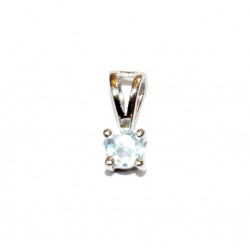 Sterling Silver Blue Topaz Pendant PF-31