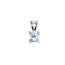 Sterling Silver Blue Topaz Pendant PF-37
