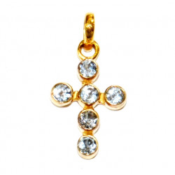 Vermeil Blue Topaz Pendant