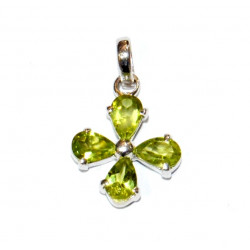 Sterling Silver Peridot Pendant PF-18