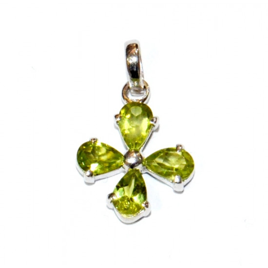 Sterling Silver Peridot Pendant PF-18
