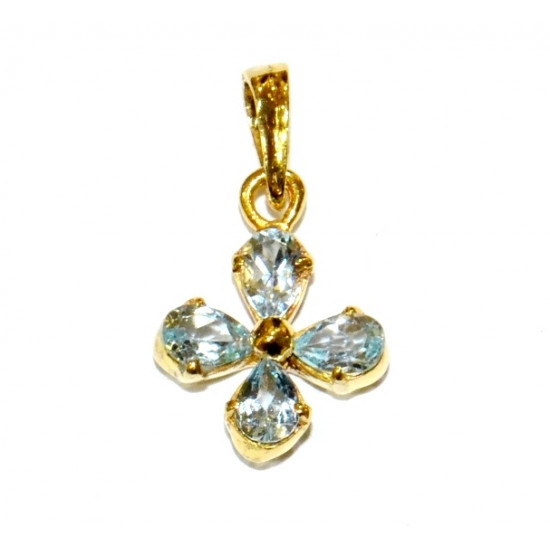 Vermeil Blue Topaz Pendant