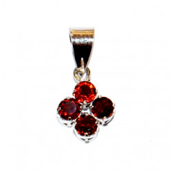 Sterling Silver Garnet Pendant PF-06