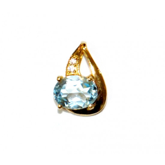 Vermeil Blue Topaz Pendant